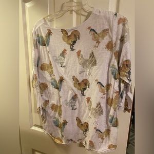 Astrologie top 2X with sweet chickens on cream.